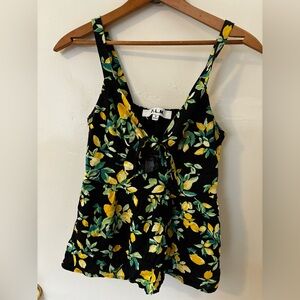 Lemon theme summer babydoll style Top